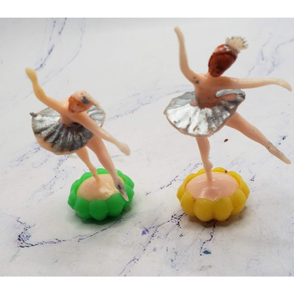 Vintage 1950's Ballerina Cake Toppers Lot of 6 Cake Decor - Picture 7 of 7